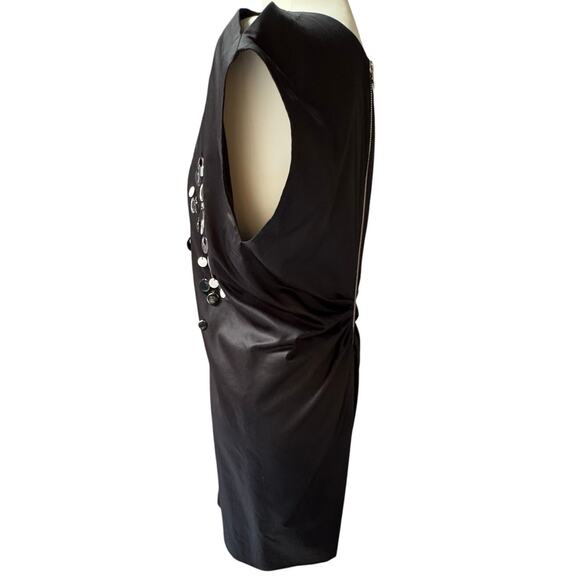 Robert Rodriguez LBD Holidy Party Embellished Dress Women Size 4 Black Silver - Picture 3 of 16